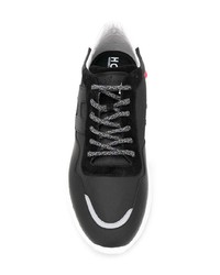 Chaussures de sport noires et blanches Hogan