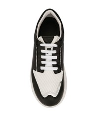 Chaussures de sport noires et blanches Clergerie