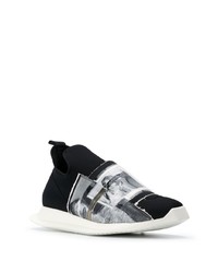 Chaussures de sport noires et blanches Rick Owens DRKSHDW