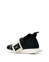 Chaussures de sport noires et blanches Rick Owens DRKSHDW