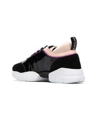 Chaussures de sport noires et blanches Emilio Pucci