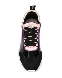 Chaussures de sport noires et blanches Emilio Pucci