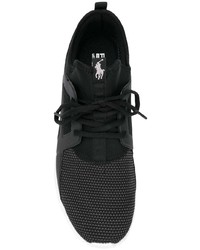 Chaussures de sport noires et blanches Polo Ralph Lauren