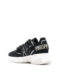 Chaussures de sport noires et blanches Philipp Plein