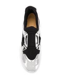 Chaussures de sport noires et blanches Clergerie