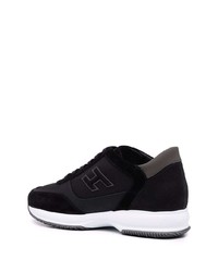 Chaussures de sport noires et blanches Hogan