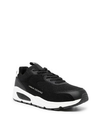 Chaussures de sport noires et blanches Armani Exchange