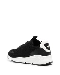 Chaussures de sport noires et blanches Armani Exchange