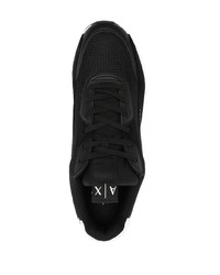 Chaussures de sport noires et blanches Armani Exchange