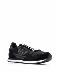 Chaussures de sport noires et blanches Emporio Armani