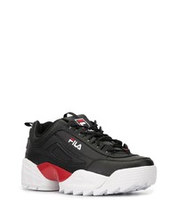 Chaussures de sport noires et blanches Fila