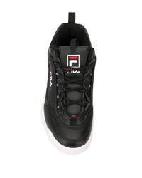 Chaussures de sport noires et blanches Fila