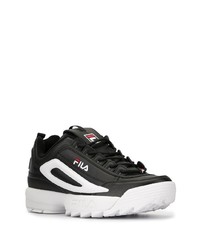 Chaussures de sport noires et blanches Fila