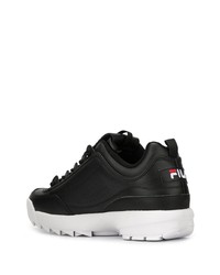 Chaussures de sport noires et blanches Fila