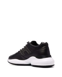 Chaussures de sport noires et blanches Hogan