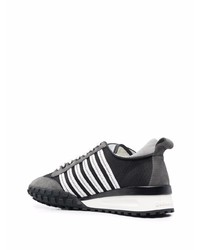 Chaussures de sport noires et blanches DSQUARED2