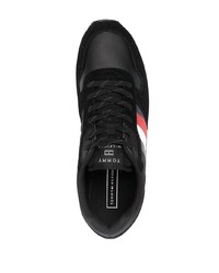 Chaussures de sport noires et blanches Tommy Hilfiger