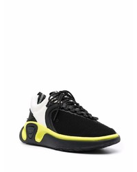 Chaussures de sport noires et blanches Balmain