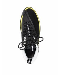 Chaussures de sport noires et blanches Balmain