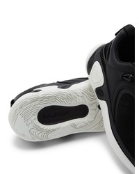 Chaussures de sport noires et blanches Balmain