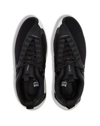 Chaussures de sport noires et blanches Balmain