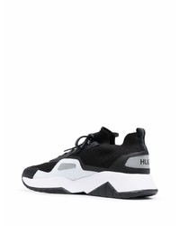 Chaussures de sport noires et blanches Hugo