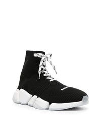 Chaussures de sport noires et blanches Balenciaga