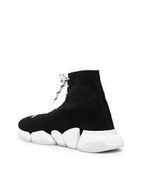 Chaussures de sport noires et blanches Balenciaga