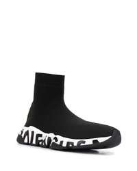 Chaussures de sport noires et blanches Balenciaga