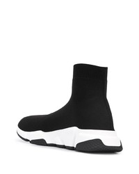 Chaussures de sport noires et blanches Balenciaga