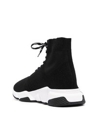 Chaussures de sport noires et blanches Balenciaga