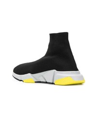 Chaussures de sport noires et blanches Balenciaga