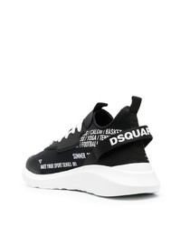 Chaussures de sport noires et blanches DSQUARED2