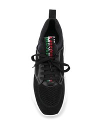 Chaussures de sport noires et blanches Moschino