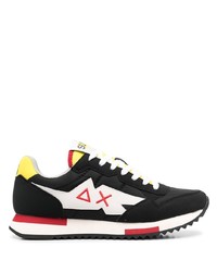 Chaussures de sport noires et blanches Sun 68