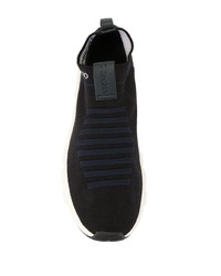 Chaussures de sport noires et blanches Ermenegildo Zegna
