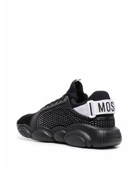 Chaussures de sport noires et blanches Moschino