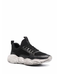 Chaussures de sport noires et blanches Moschino