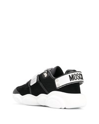 Chaussures de sport noires et blanches Moschino