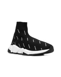 Chaussures de sport noires et blanches Balenciaga