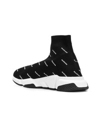 Chaussures de sport noires et blanches Balenciaga