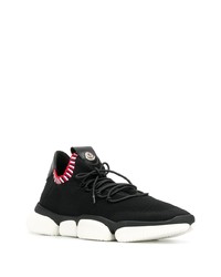 Chaussures de sport noires et blanches Moncler