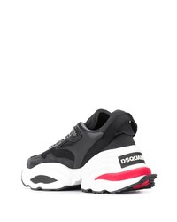 Chaussures de sport noires et blanches DSQUARED2