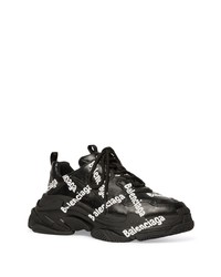 Chaussures de sport noires et blanches Balenciaga