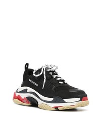 Chaussures de sport noires et blanches Balenciaga