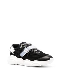 Chaussures de sport noires et blanches Moschino