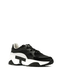 Chaussures de sport noires et blanches Tod's