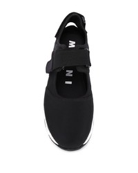 Chaussures de sport noires et blanches Marni