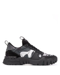 Chaussures de sport noires et blanches Valentino Garavani