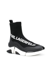 Chaussures de sport noires et blanches Karl Lagerfeld